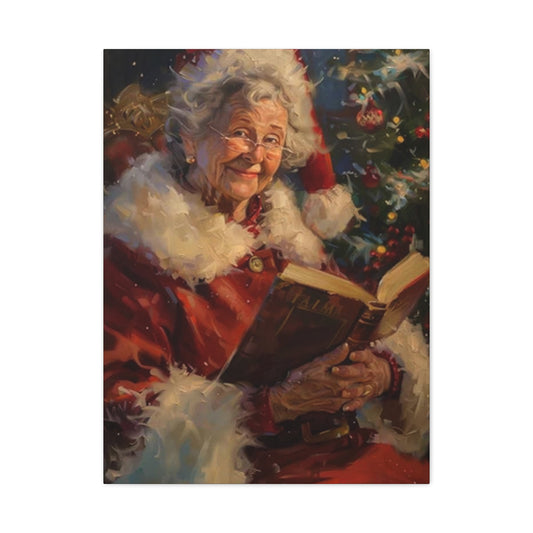 Grandma At Christmas Reading Book Wall Art & Canvas Prints
