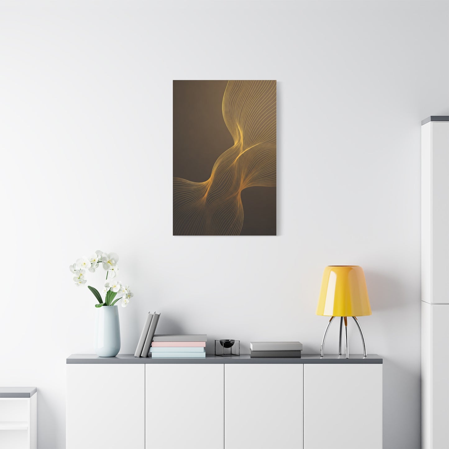 Golden Flow Light Abstract Wall Art & Canvas Prints