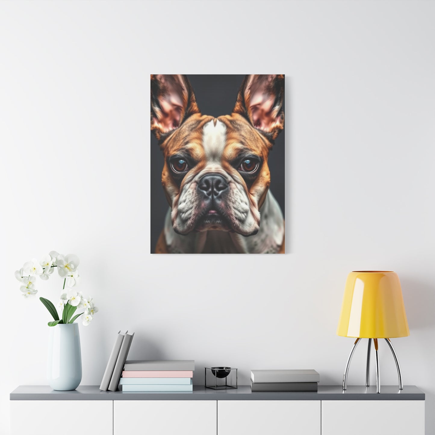 Sophisticated Bulldog Muse Canvas
