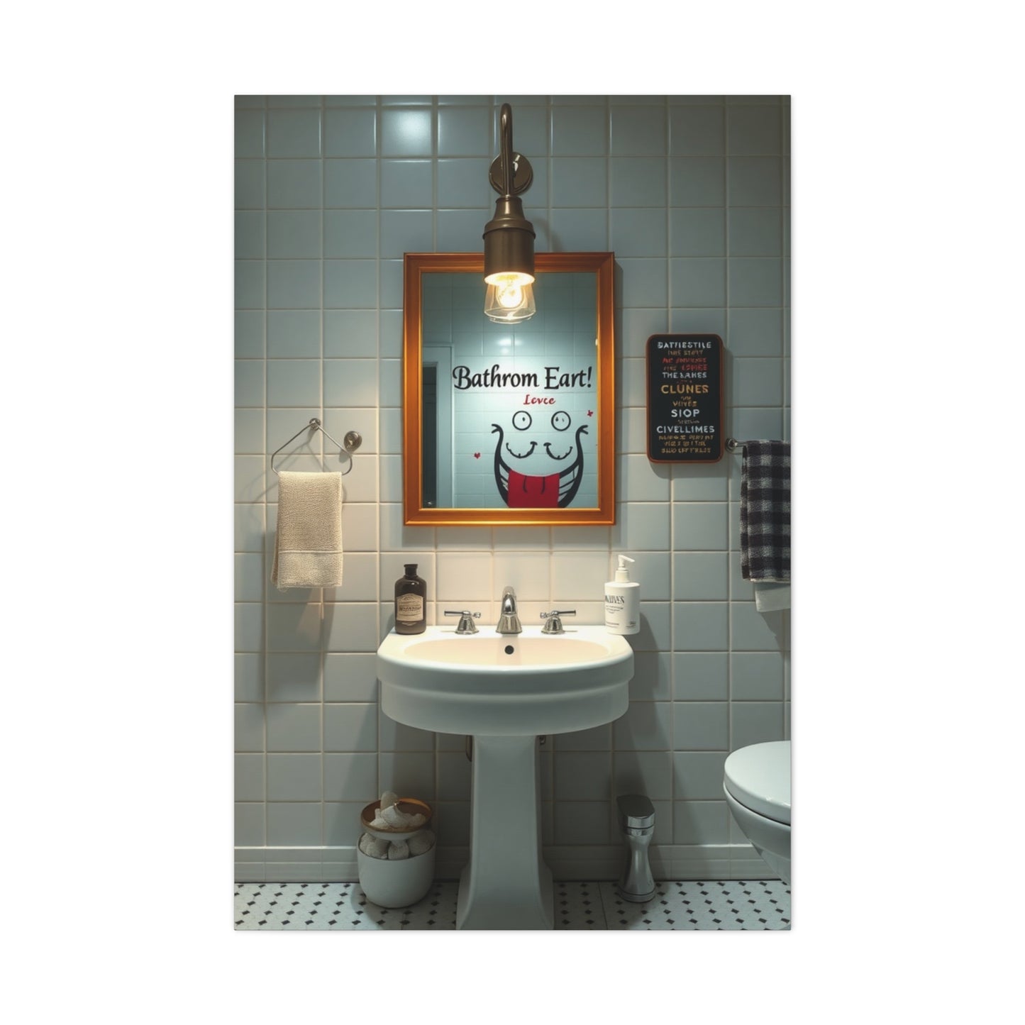 Bathroom Humor Art Refined Canvas Wall Art & Canvas Print
