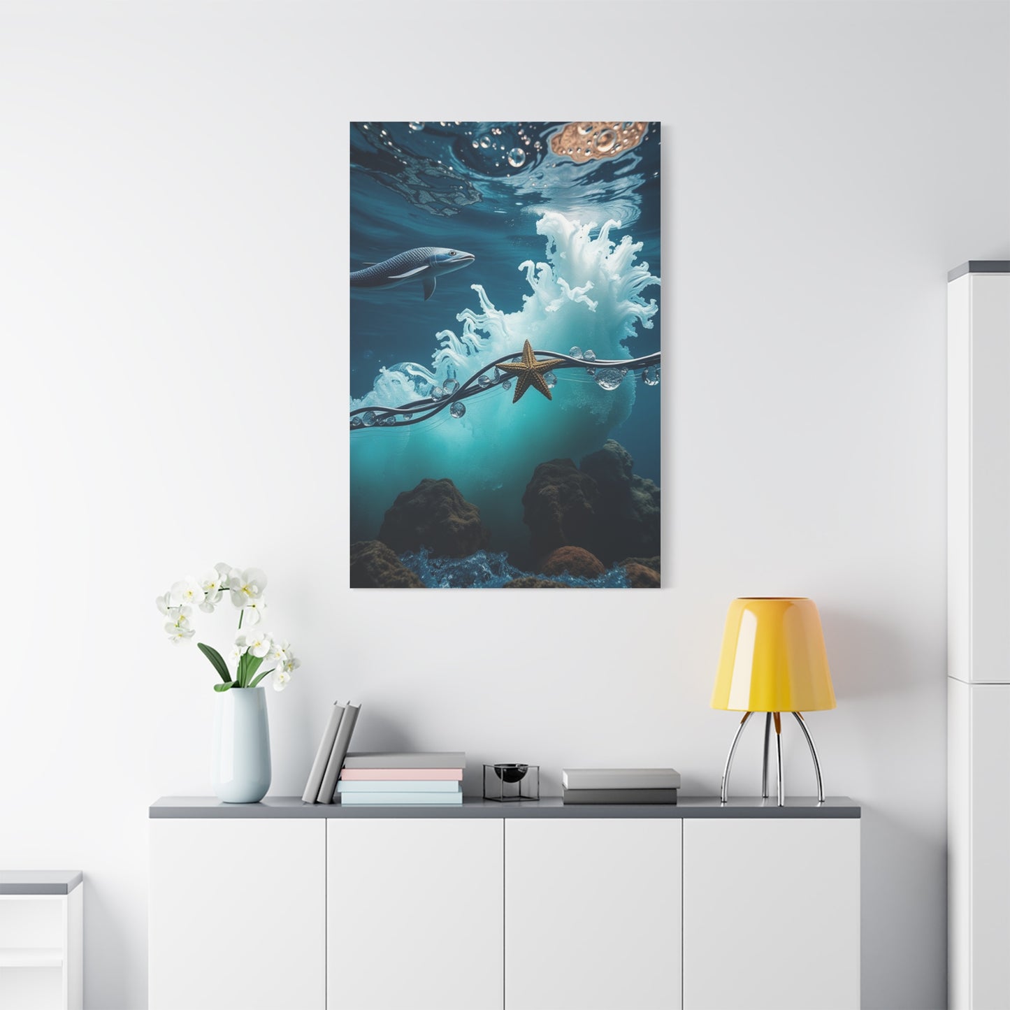 Sapphire Serenity Canvas Wall Art & Canvas Print