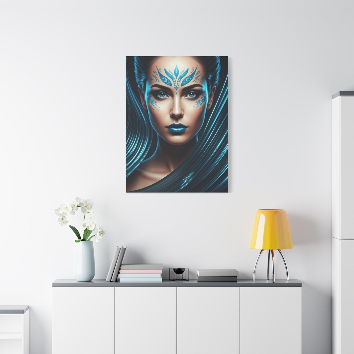 Mythic Blue Empress Portrait Wall Art & Canvas Prints