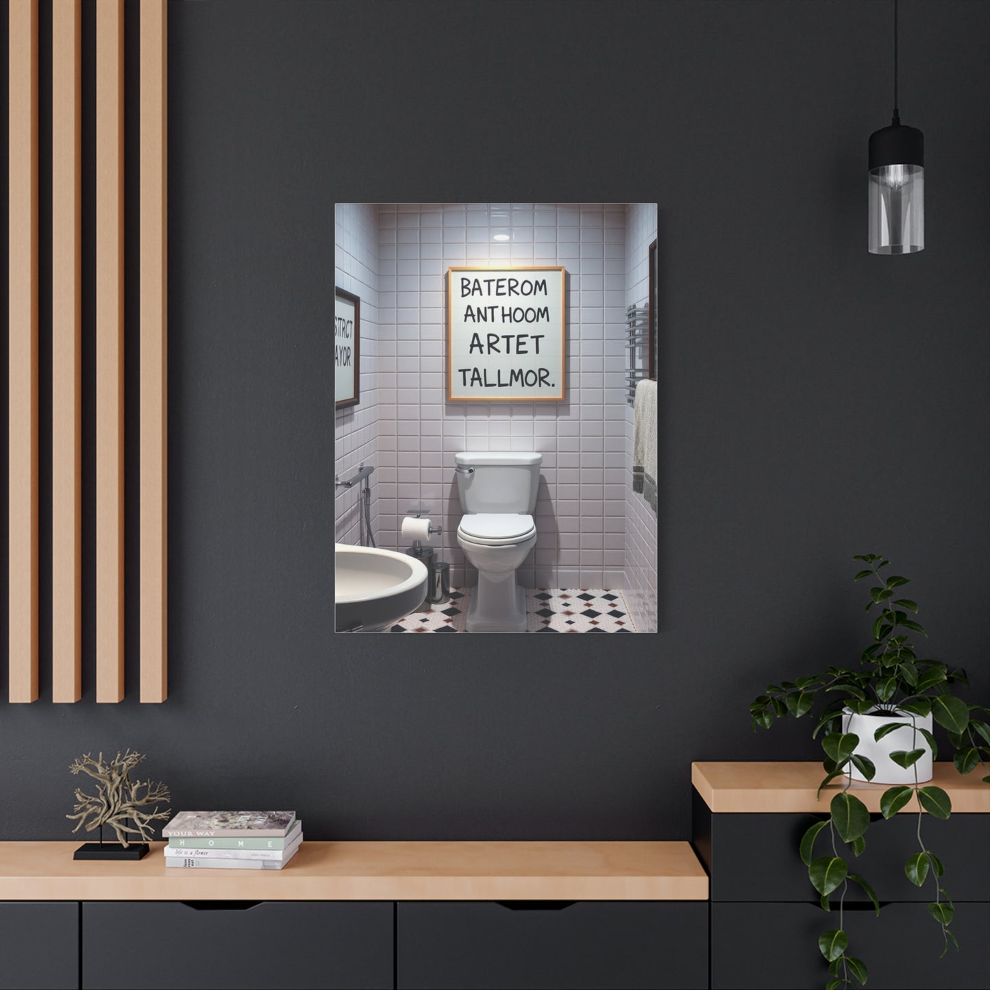 Vision Bathroom Humor Art Art Wall Art & Canvas Print