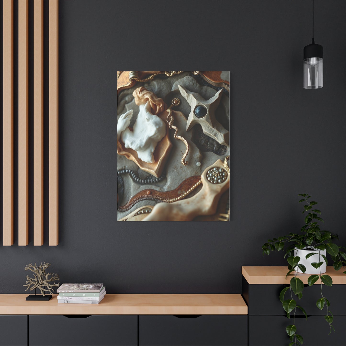 Collection Charcoal, Onyx, and Ivory Art Art Wall Art & Canvas Print