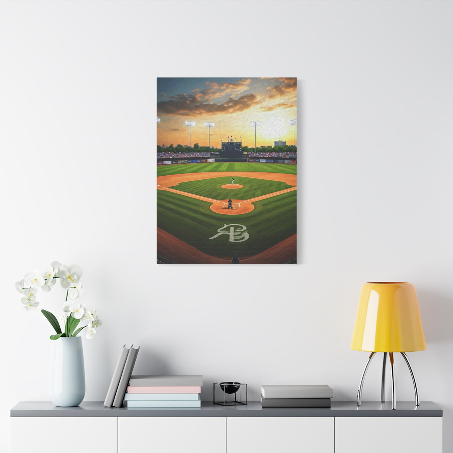 Sunset Baseball Field Peaceful Sports Landscape Wall Art & Canvas Prints