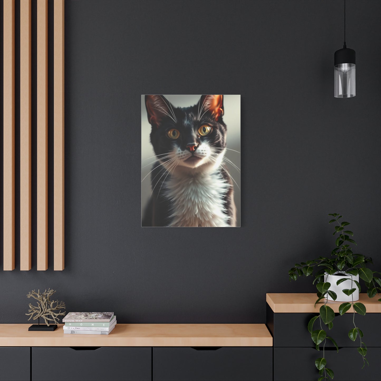 Vision Tuxedo Cat Art Art Wall Art & Canvas Print
