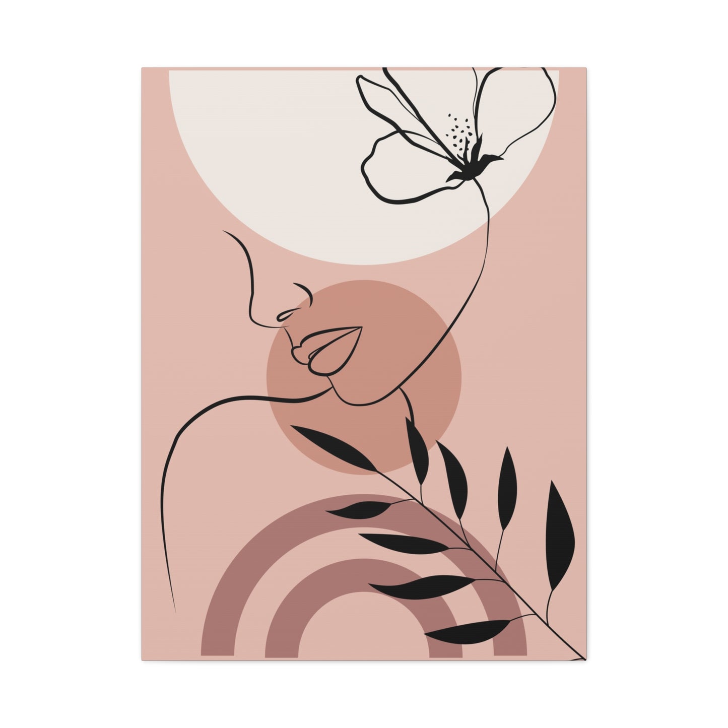 Lady Flower Leaves Deco Wall Art & Canvas Prints