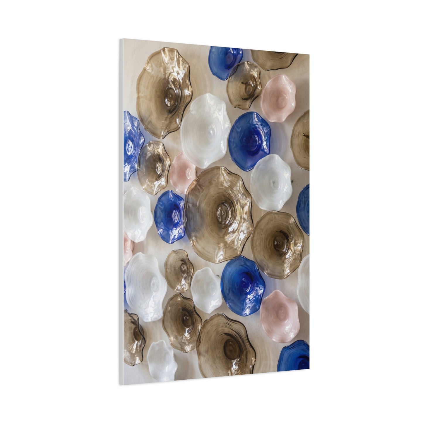 Glass Floral Mosaic Arrangement Wall Art & Canvas Print