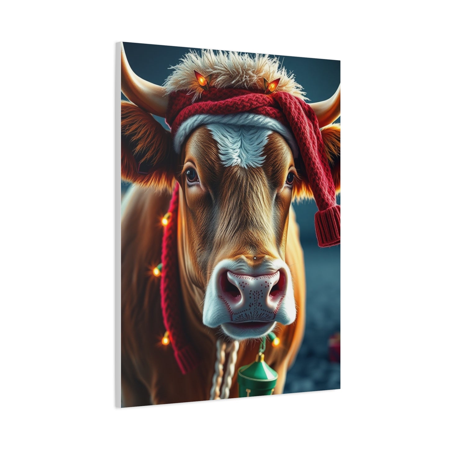 Christmas Cow Art Supreme Gallery Wall Art & Canvas Print
