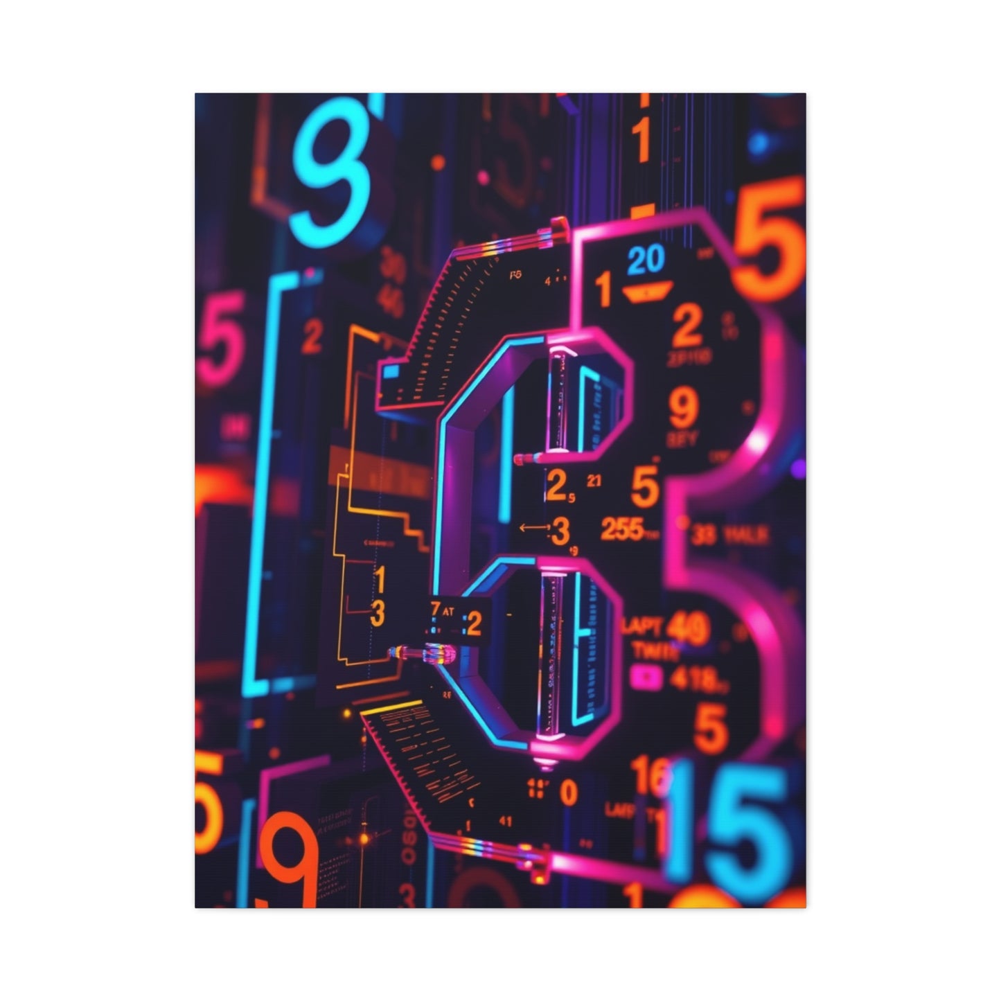 Elite Numbers Art Vision Wall Art & Canvas Print