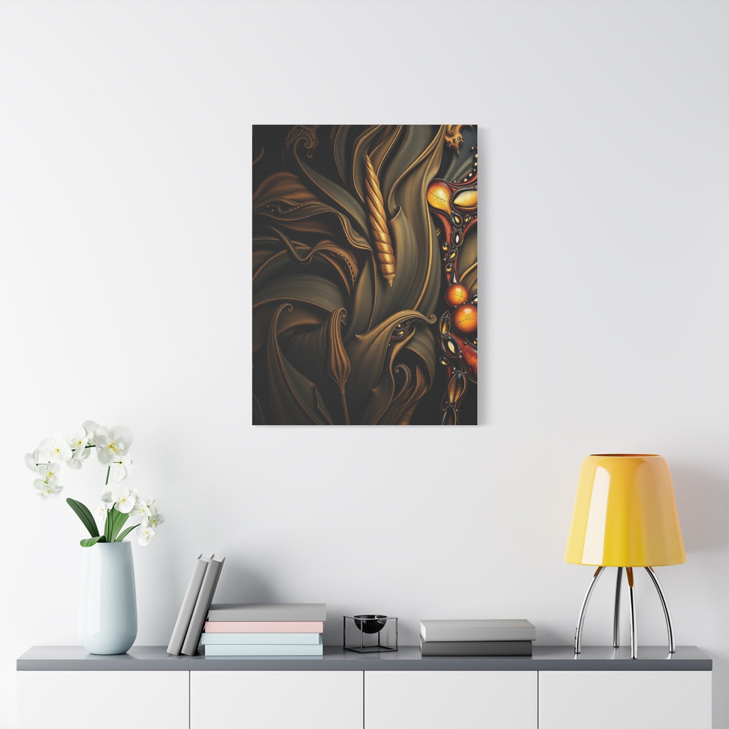 Vision Black & Beige Art Art Wall Art & Canvas Print