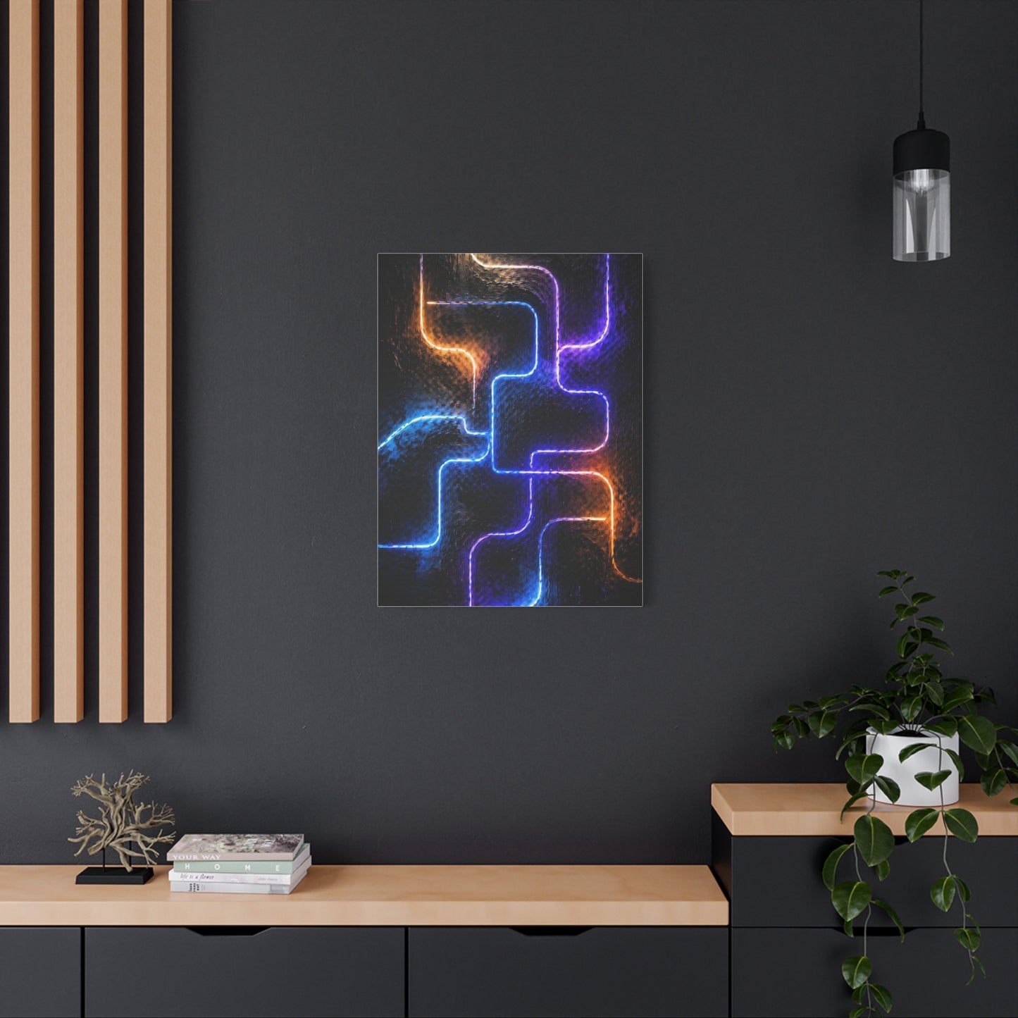 Neon Innovation Circuit Flow Wall Art & Canvas Print