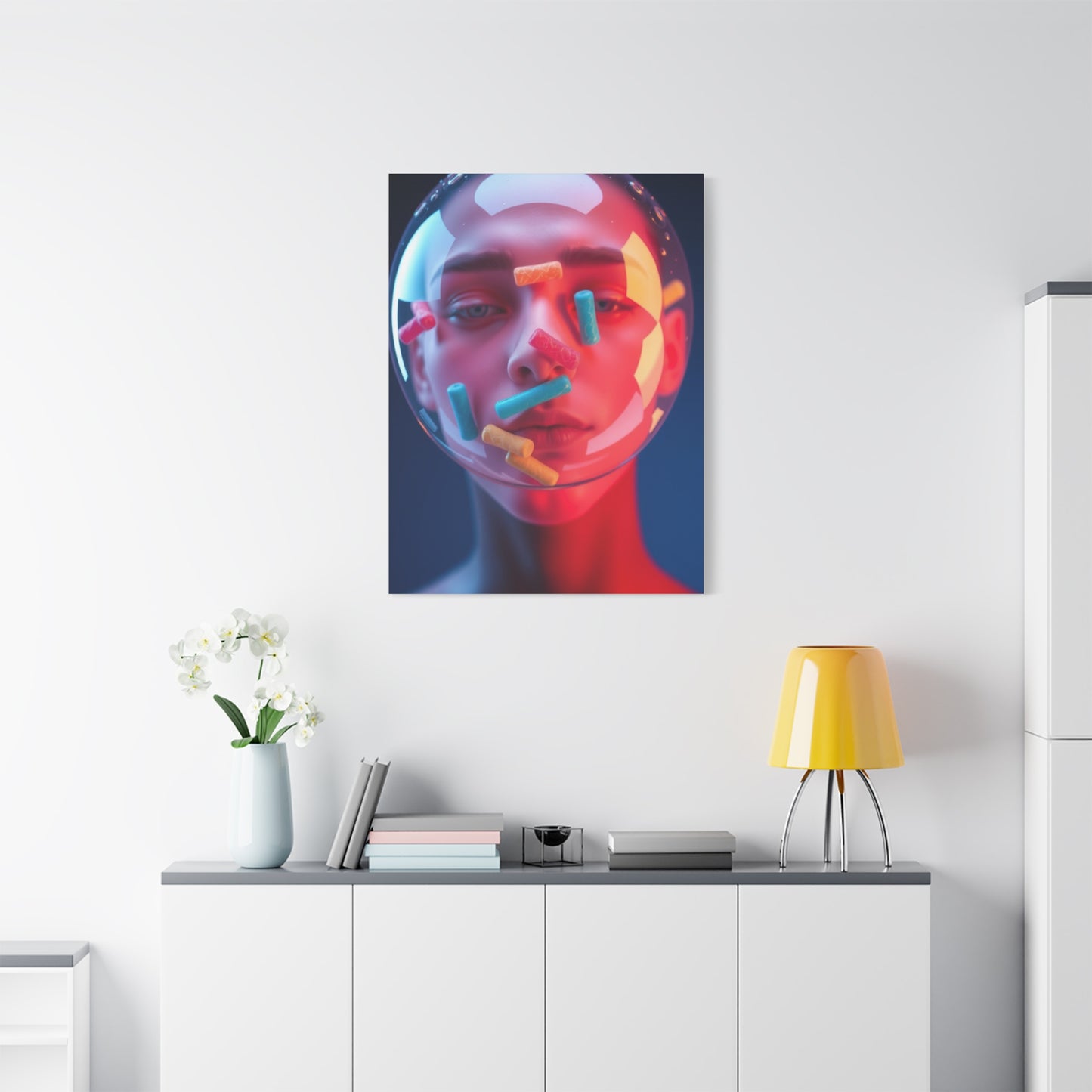 Vision Bubble Gum Art Art Wall Art & Canvas Print