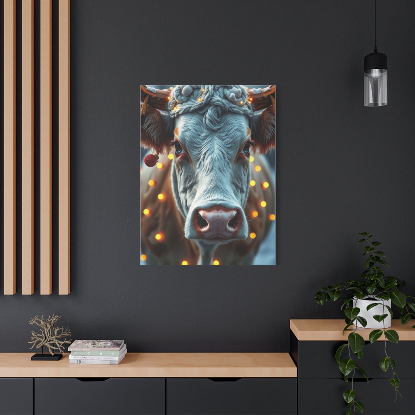 Vision Christmas Cow Art Art Wall Art & Canvas Print