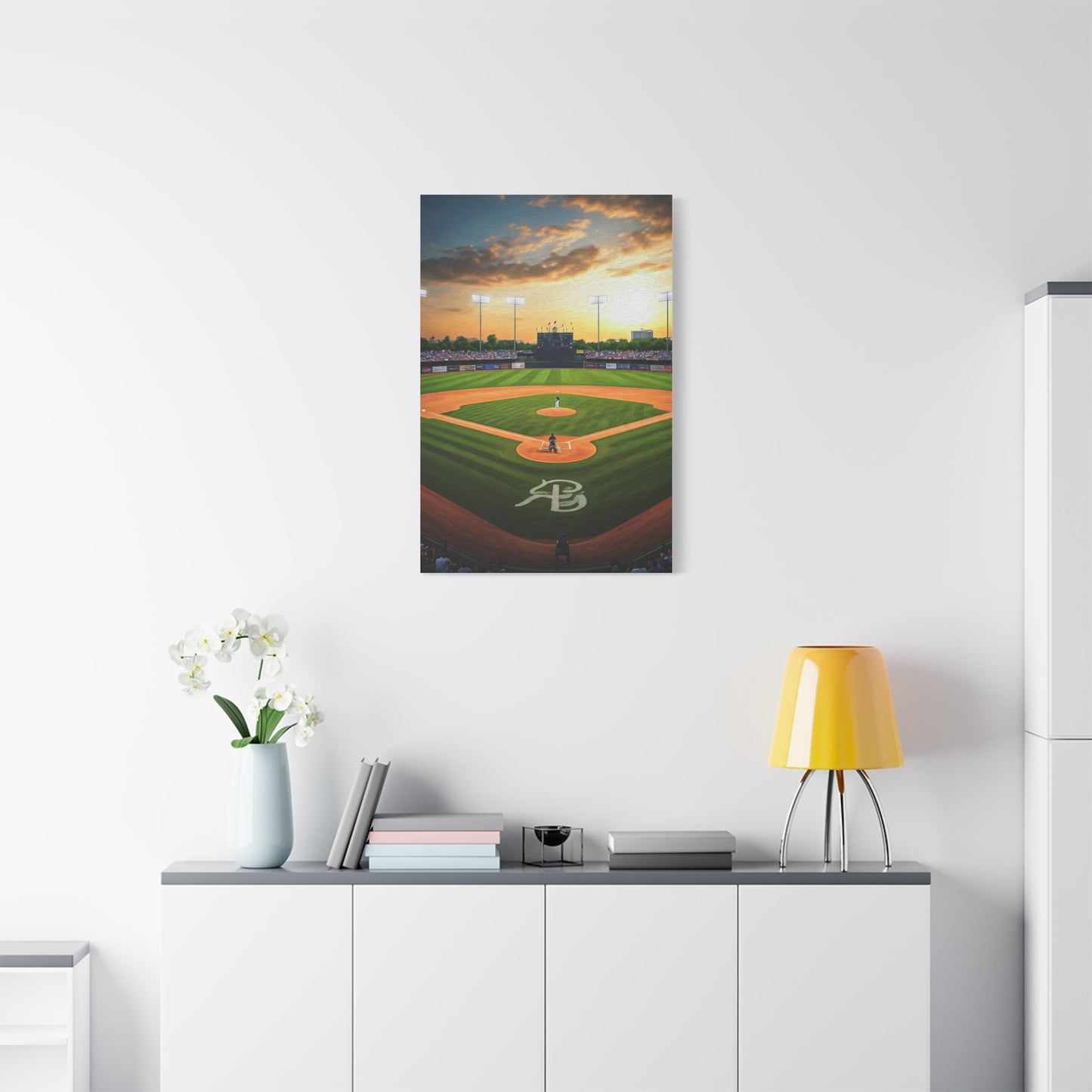 Sunset Baseball Field Peaceful Sports Landscape Wall Art & Canvas Prints