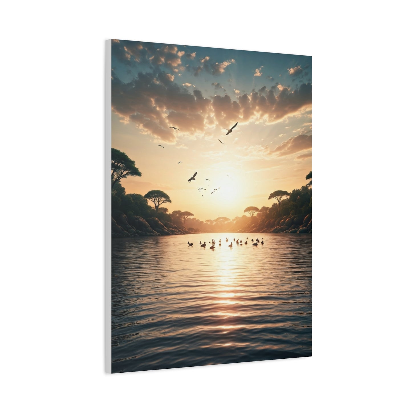 Sunrise Reflection Over Tranquil Waters Wall Art & Canvas Prints