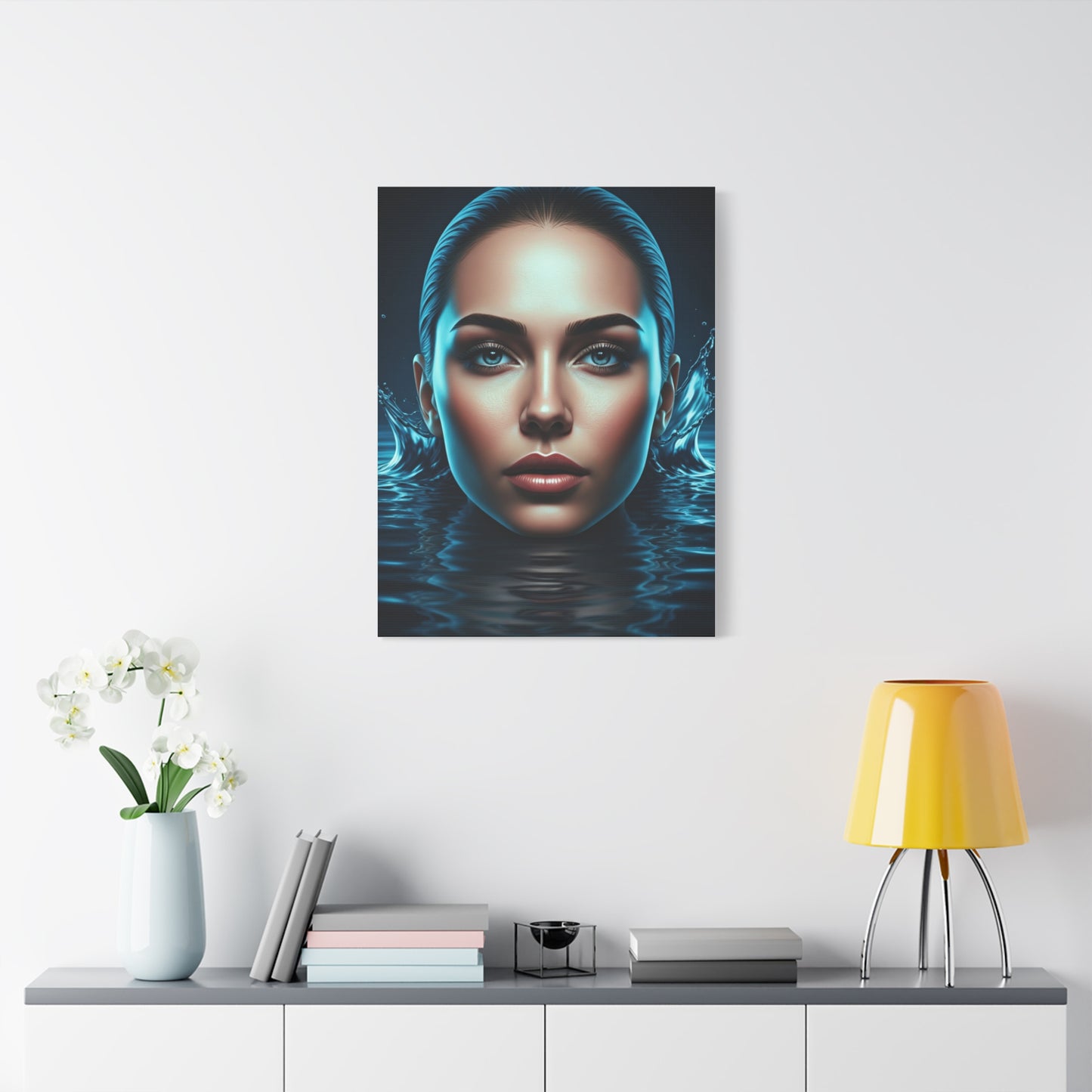 Emerging Blue Reflection Portrait Wall Art & Canvas Prints