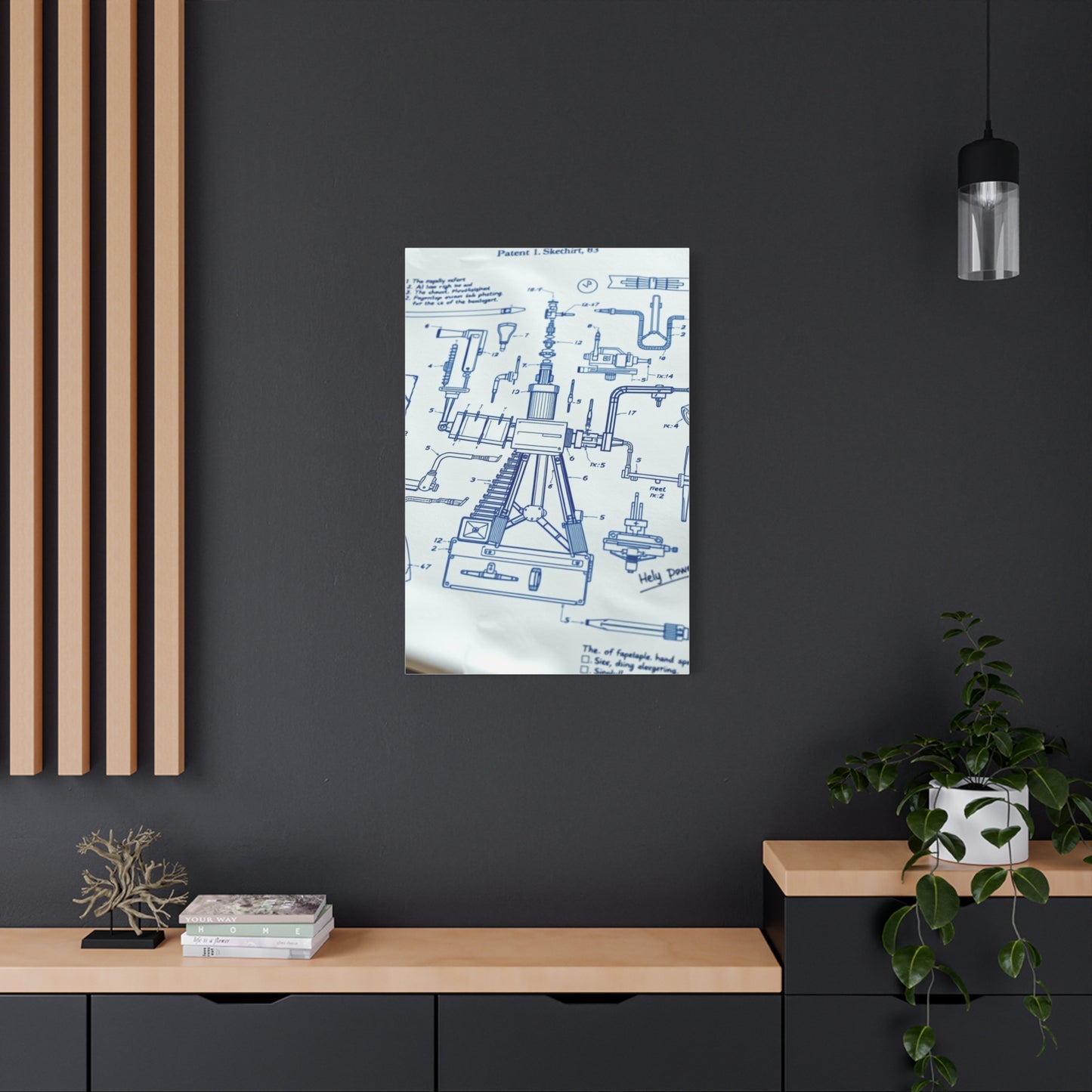 Masterpiece Blueprint & Patent Sketches Art Vision Wall Art & Canvas Print