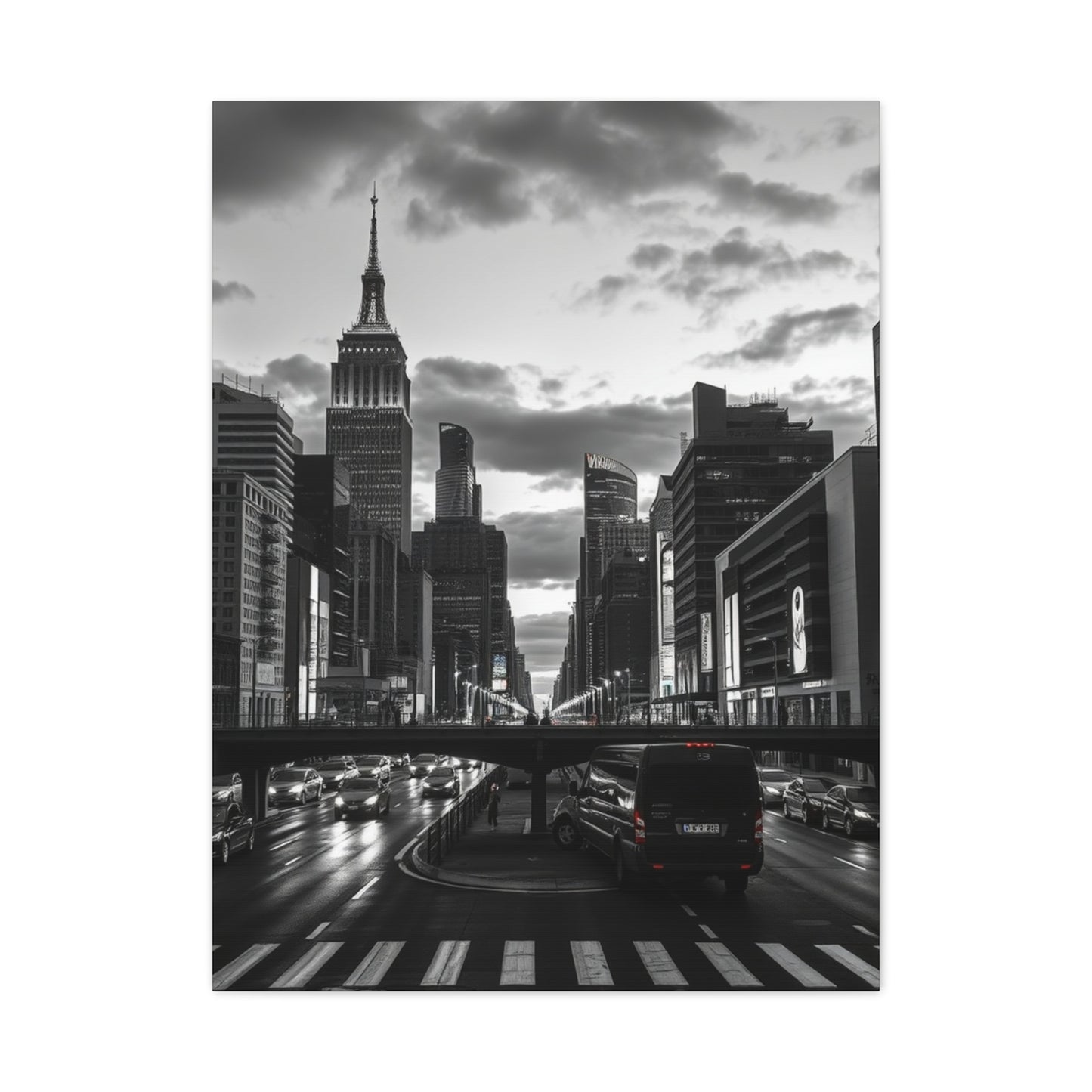 Black & White Cityscapes Art Refined Canvas Wall Art & Canvas Print