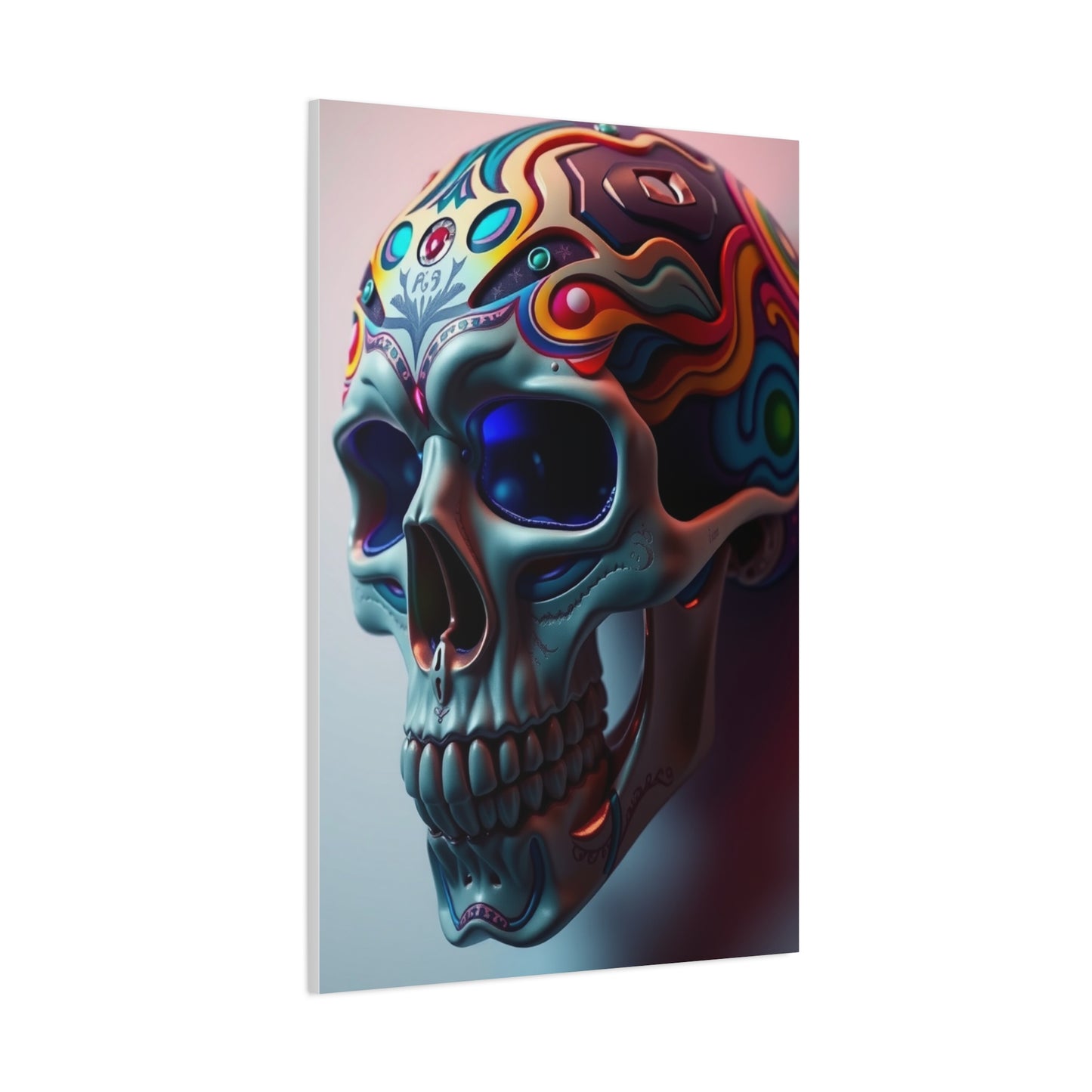 3D Trippy Skull Art By Ali Gulec Art Supreme Gallery Wall Art & Canvas Print