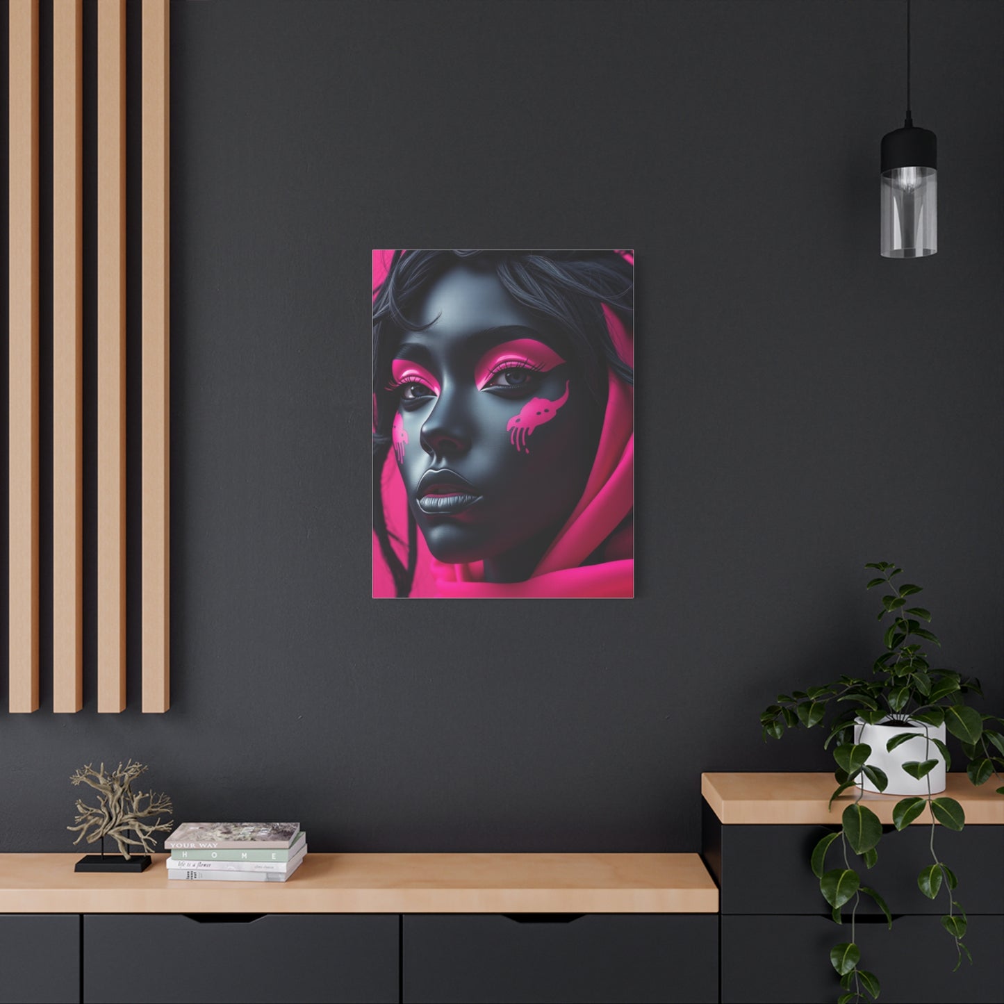 Supreme Black & Pink Art Collection Wall Art & Canvas Print
