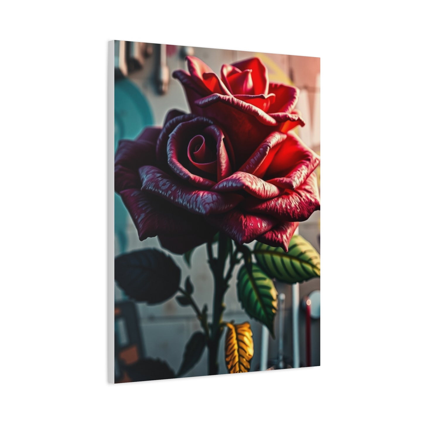 Regal Petals Street Canvas Wall Art & Canvas Print
