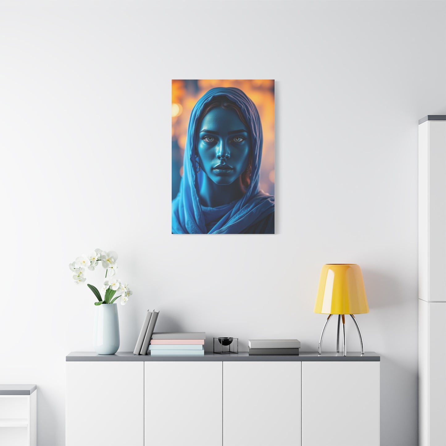 Celestial Azure Composition Wall Art & Canvas Print
