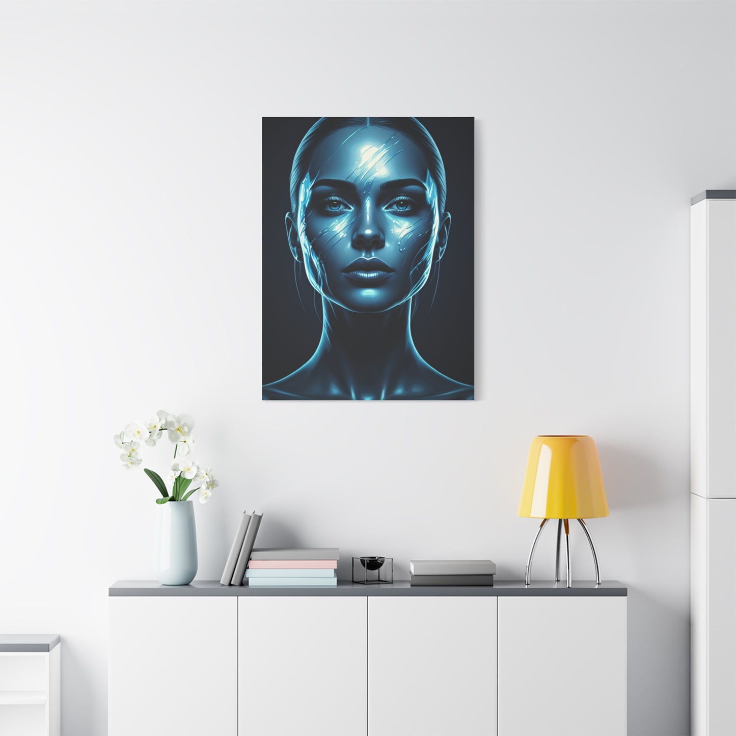 Luminous Blue Serenity Portrait Wall Art & Canvas Prints