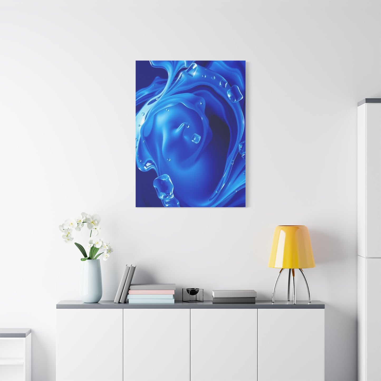 Vision Blue and White Art Art Wall Art & Canvas Print