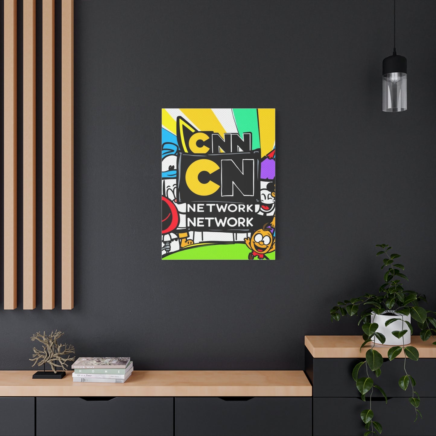 Chic Cartoon Mosaic Canvas Wall Art & Canvas Print