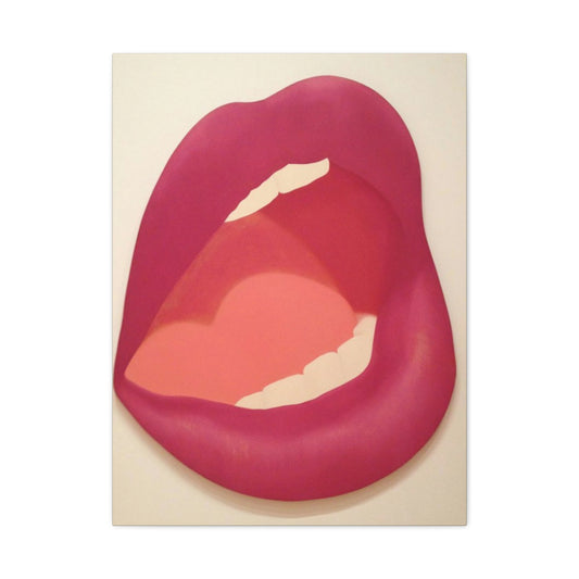 Red Lips Painting Wall Art & Canvas Prints