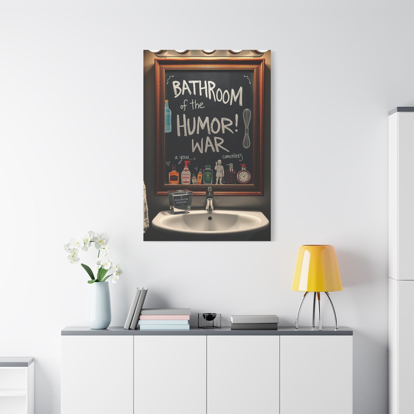 Bathroom Humor Art Luxury Canvas Wall Art & Canvas Print