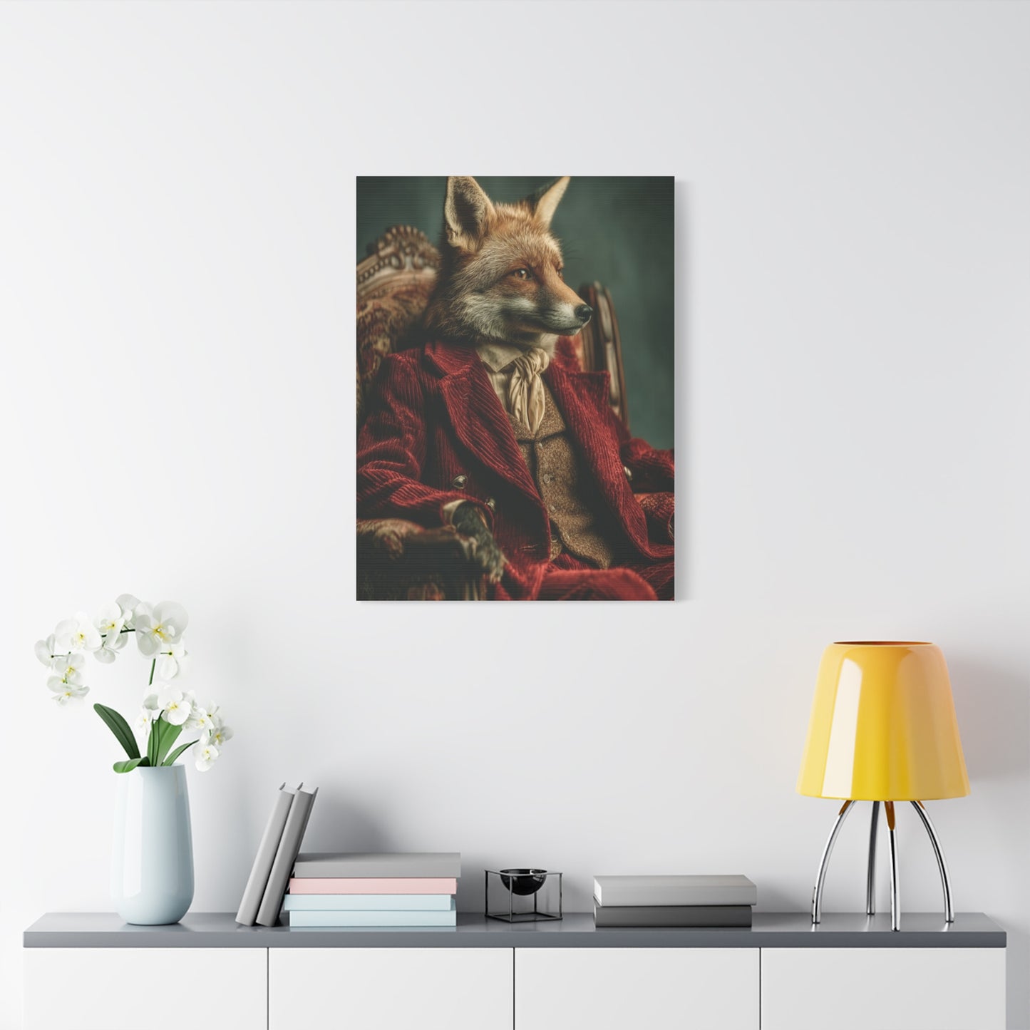 Gentleman Fox Victorian Portrait Wall Art & Canvas Print