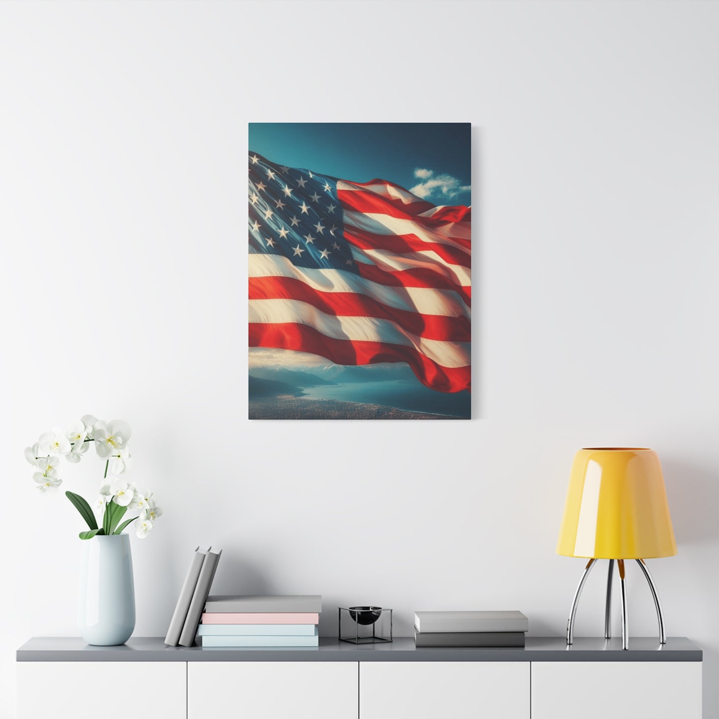 American Flag Waving Wall Art & Canvas Prints