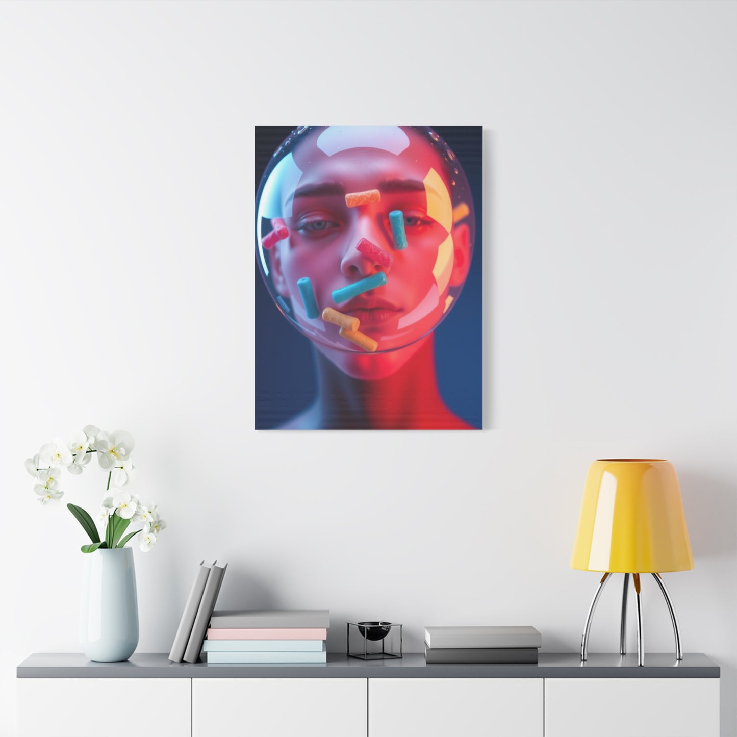 Vision Bubble Gum Art Art Wall Art & Canvas Print