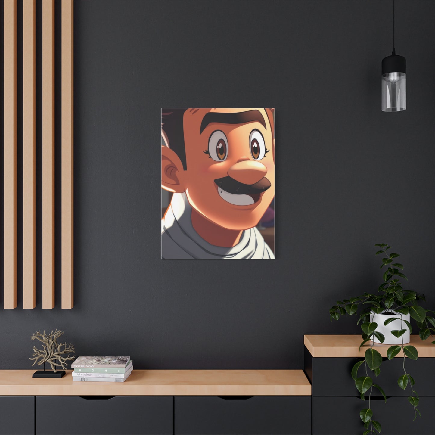 Serene Cartoon Reverie Wall Art & Canvas Print