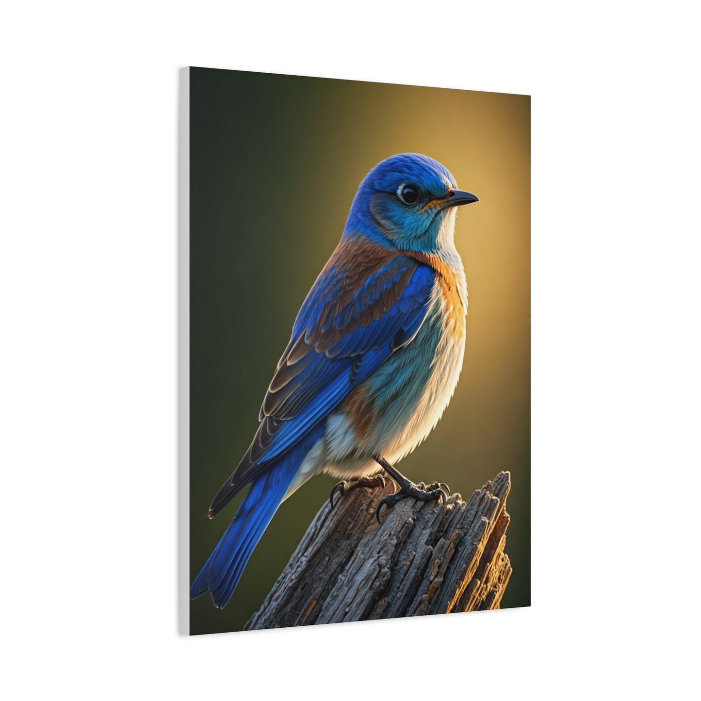 Mountain Bluebird Perched Portrait Wall Art & Canvas Prints
