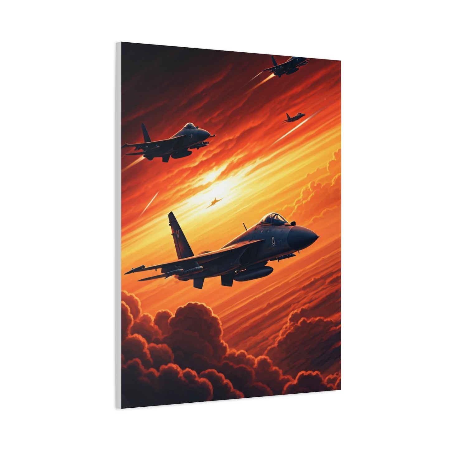 Sunset Squadron Flight Horizon Wall Art & Canvas Prints