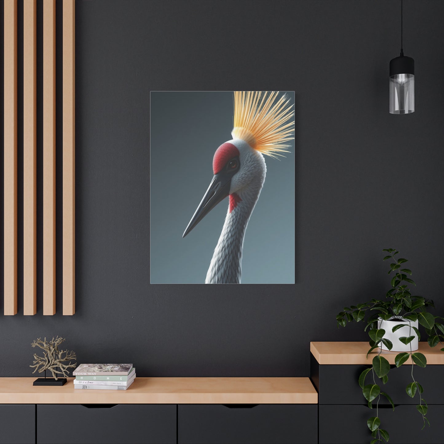 Crane Bird Art Luxury Canvas Wall Art & Canvas Print