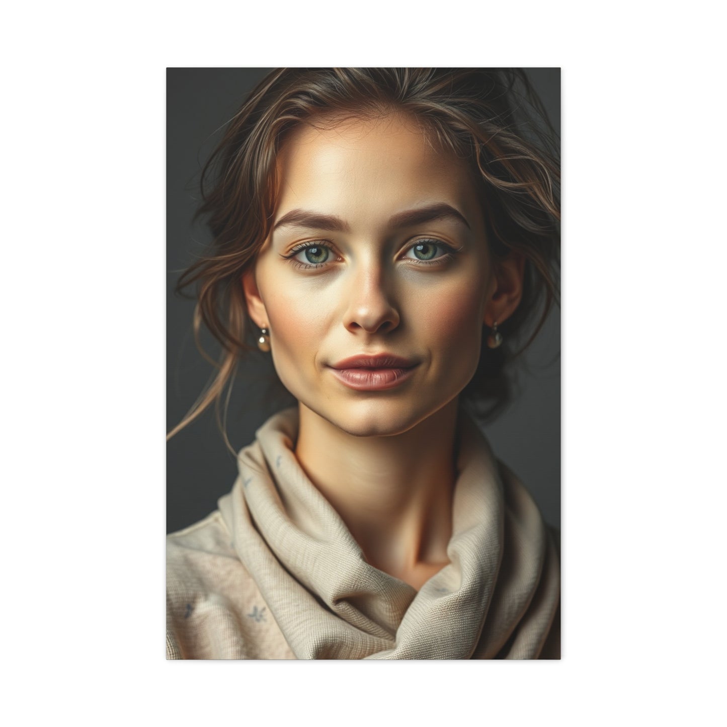 Vision Taupe, Linen, and Gray Art Art Wall Art & Canvas Print