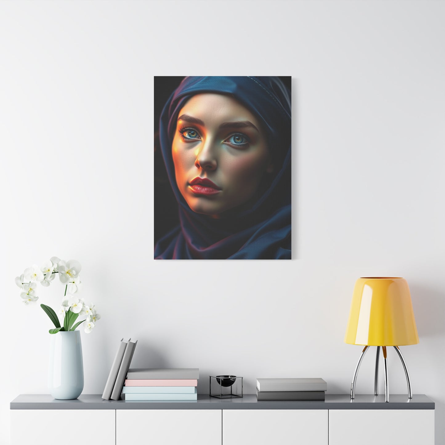 Refined Sienna and Sapphire Wall Art & Canvas Print