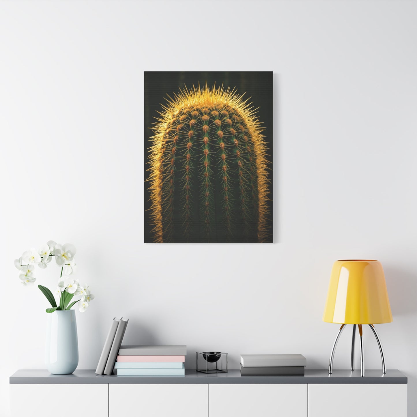 Radiant Barrel Cactus Glow Wall Art & Canvas Prints