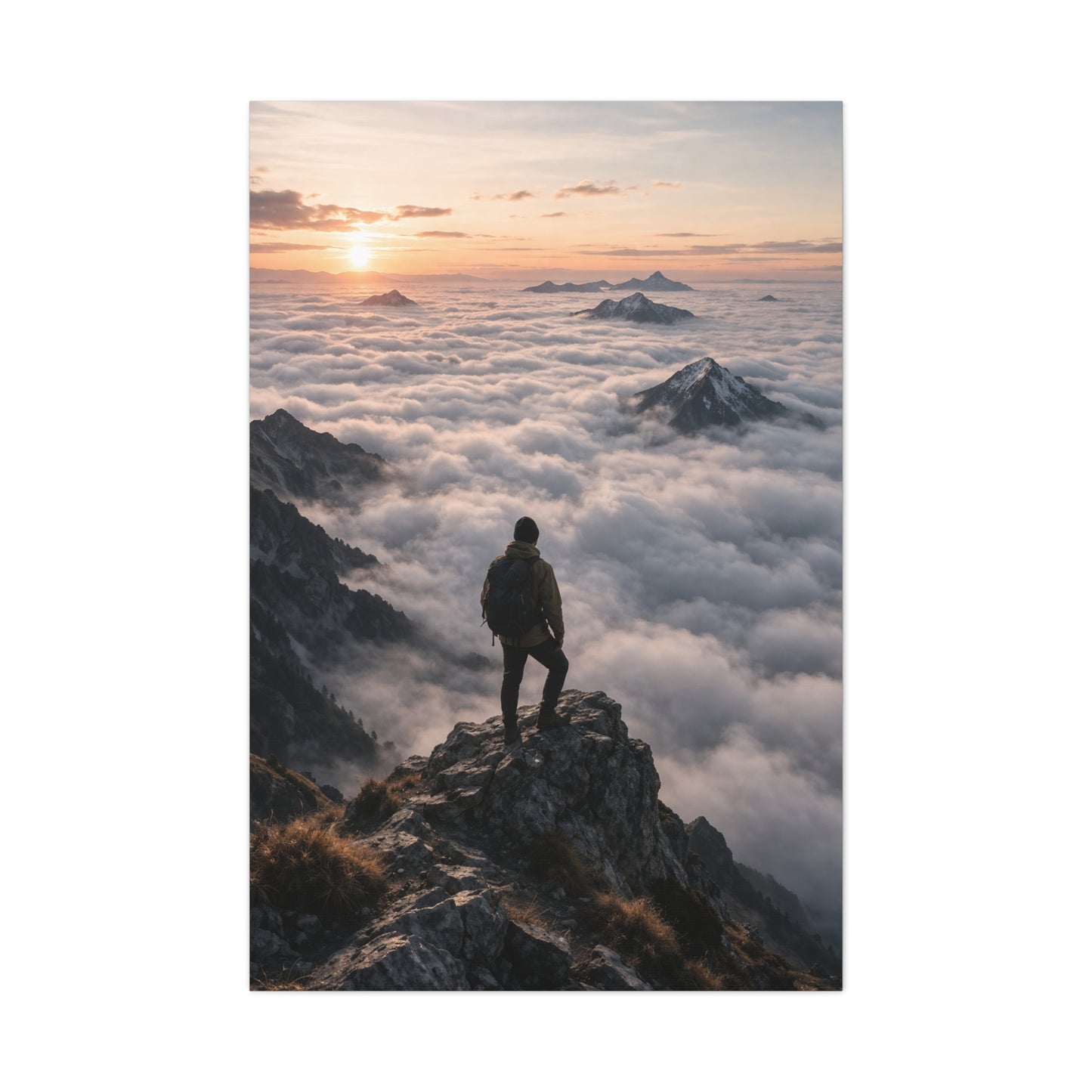Sunrise Summit Cloud Inversion Wall Art & Canvas Print