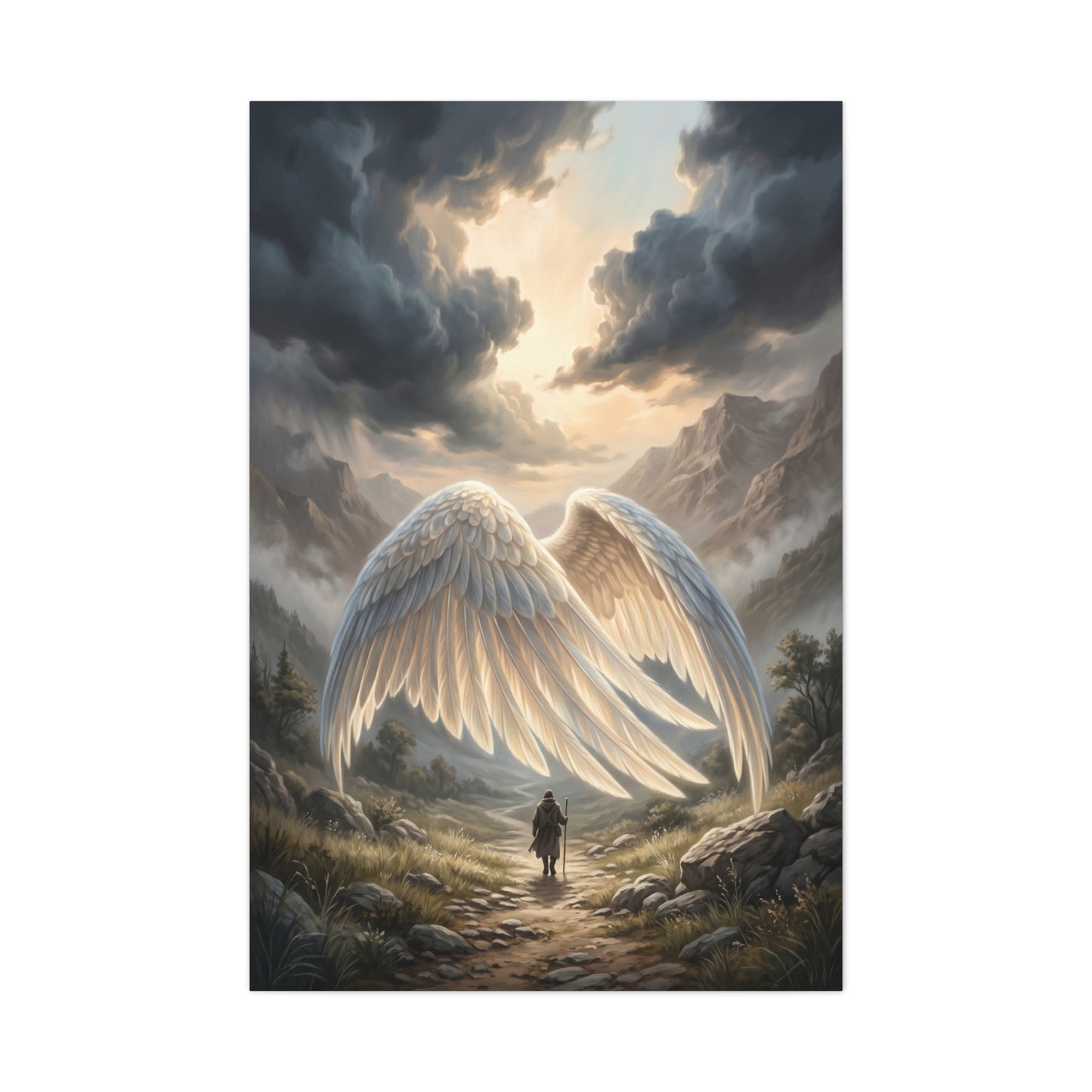 Psalm 91 Wings of Refuge Scripture Wall Art & Canvas Print