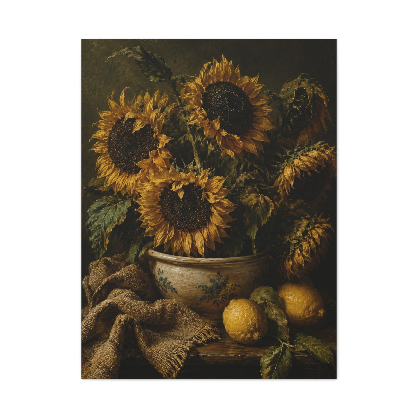 Baroque Sunflower Arrangement Wall Art & Canvas Print