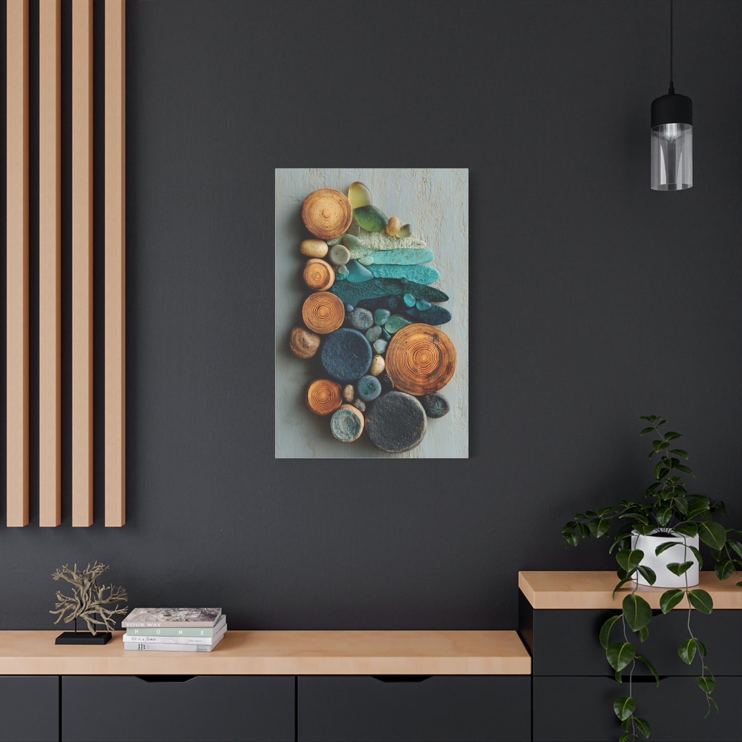 Driftwood and Sea Stone Abstract Wall Art & Canvas Print