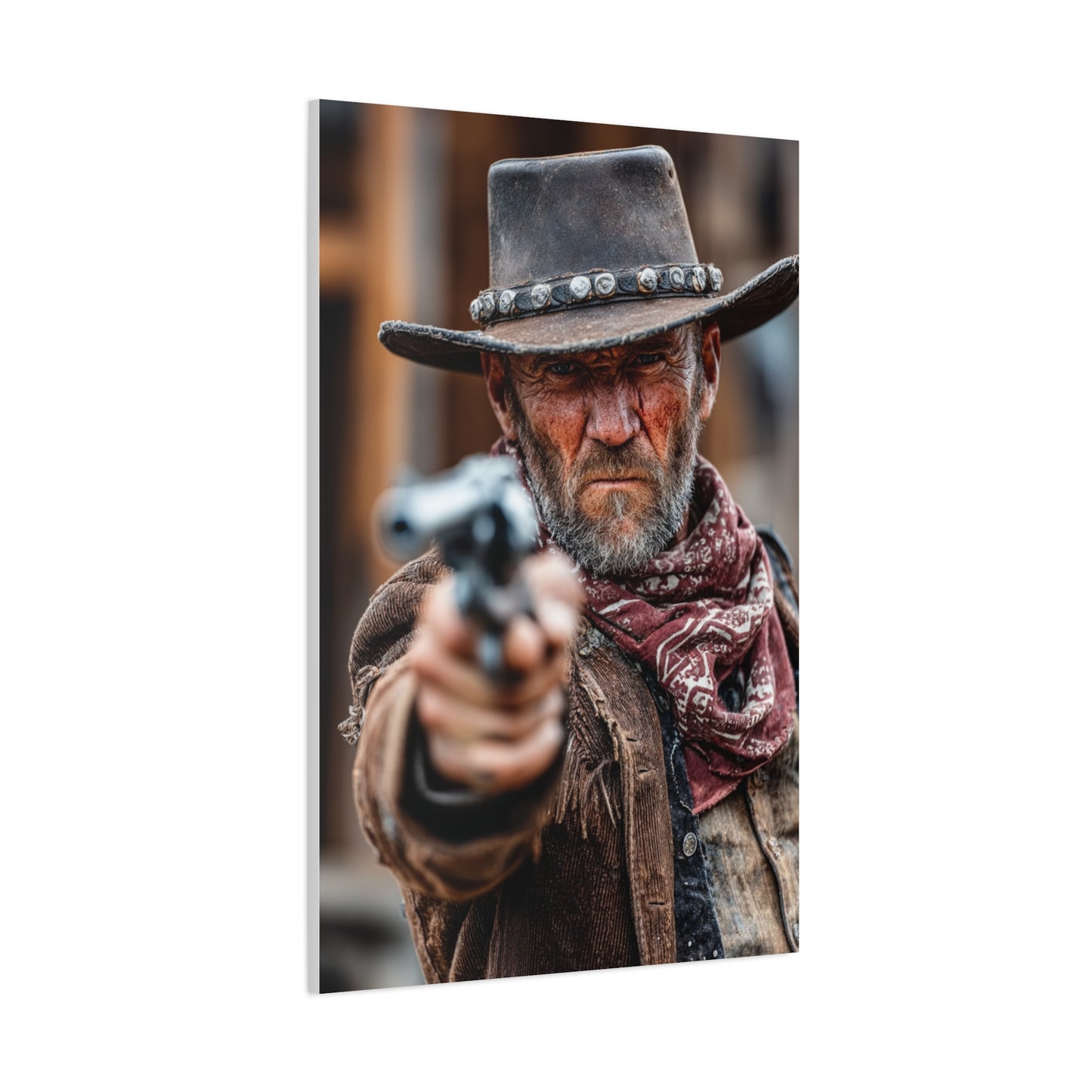 Cowboy Campfire in the Mountain Valley Wall Art & Canvas Print