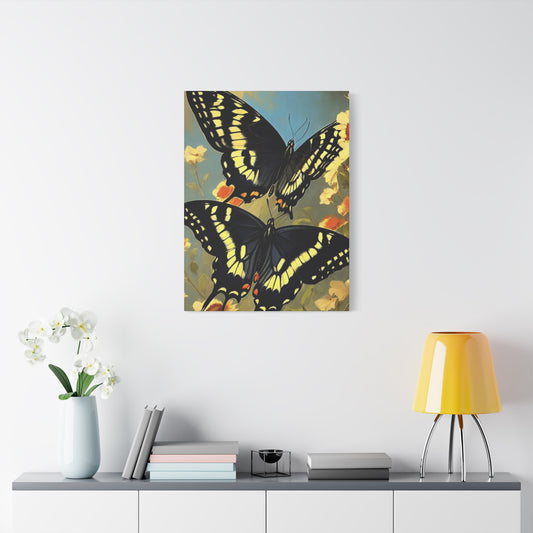 Butterfly with Black and Yellow Wings Wall Art & Canvas Prints