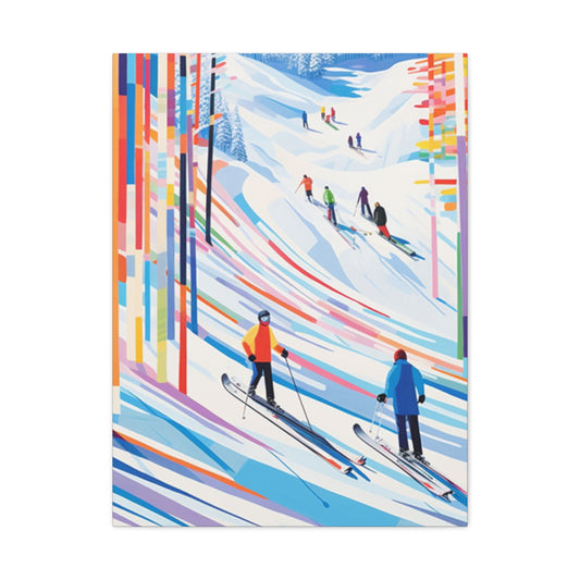 Long Skiing Path Wall Art & Canvas Prints