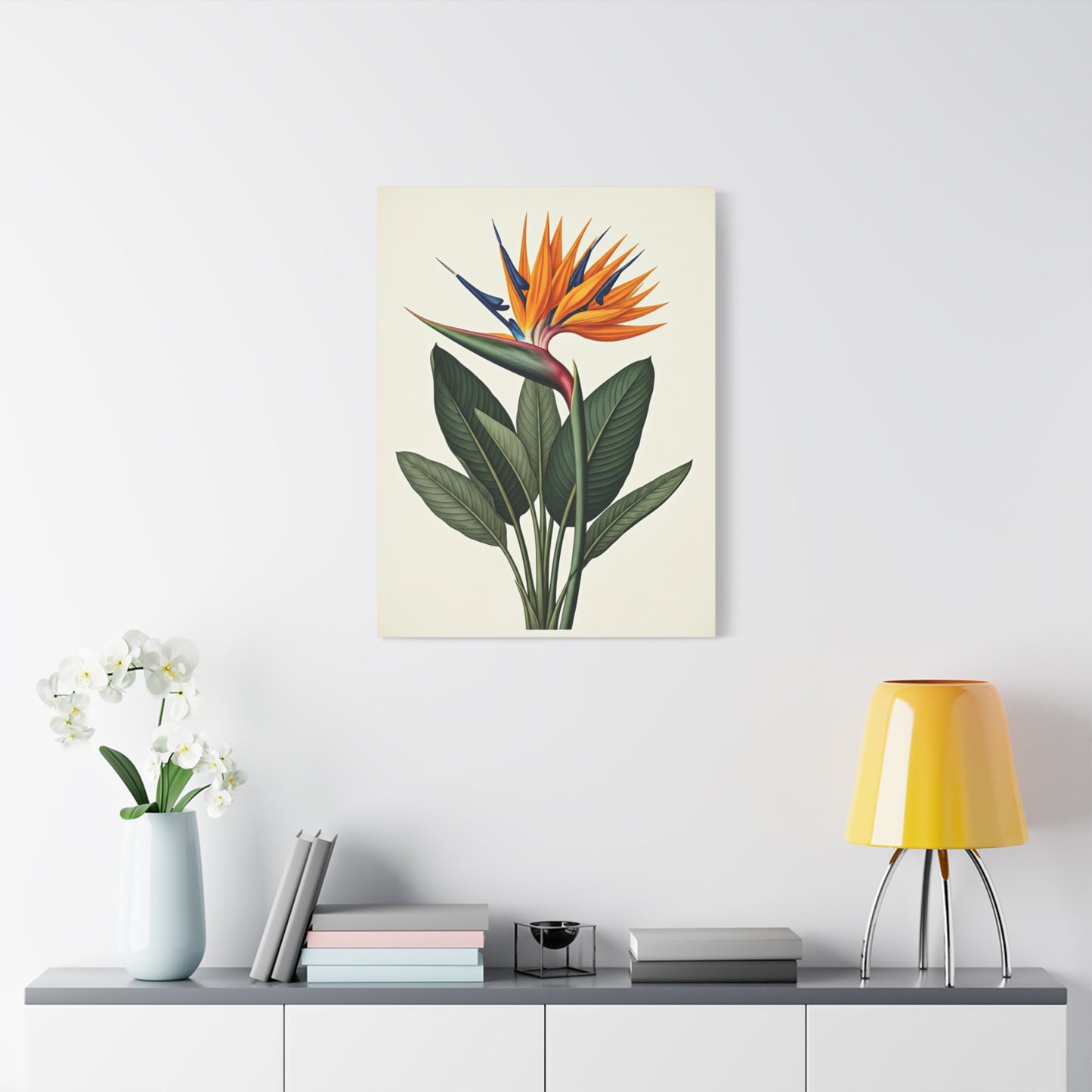 Tropical Bird of Paradise Illustration Wall Art & Canvas Prints
